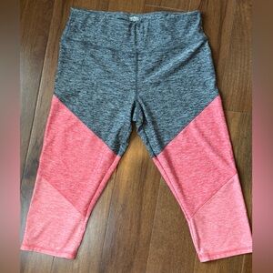 NWOT ATHLETIC WORKS Gray and Pink Leggings